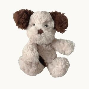 Jellycat Squiggle 8” Plush Tan Puppy Dog With Brown Ears Lovey VHTF